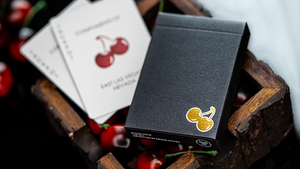 Cherry Casino House Deck (Monte Carlo Black and Gold) Playing Cards by Pure Imagination Projects